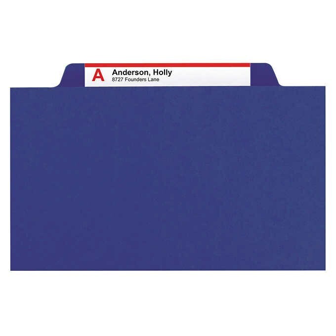 Smead Classification Folders 6-section Dark Blue 2/5 Cut Legal, 10-count