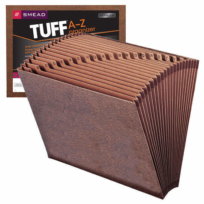 Smead TUFF Expanding File A-Z, 21-Pockets, Letter, Redrope
