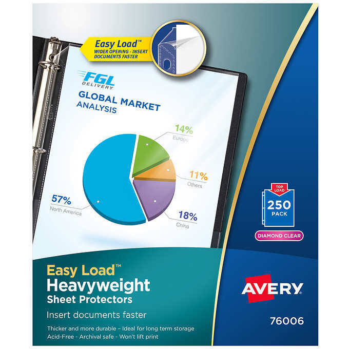 Avery Heavyweight Sheet Protector, 250-count Avery Heavyweight Sheet Protector, 250-count