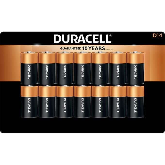 Duracell D Alkaline Batteries, 14-count