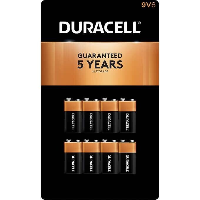 Duracell 9V Alkaline Batteries, 8-count