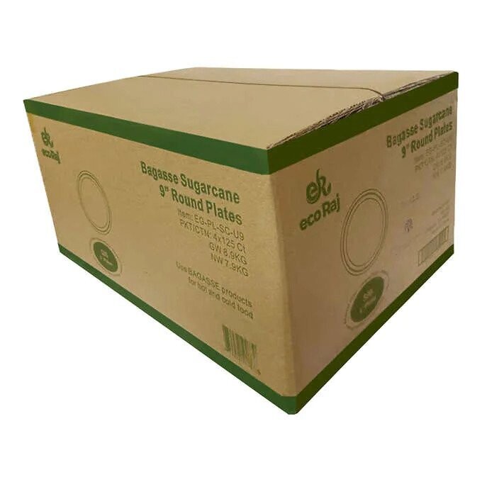 Eco Raj 9" Compostable Plate, 500-count