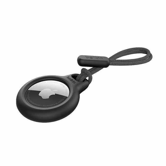Belkin Secure Holder with Key Ring and Strap for AirTag, 1-pack – Black/White