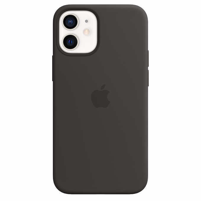 Apple iPhone 12 Mini Black Silicone Case or MagSafe Phone Charger, Accessories: Black Silicone Case