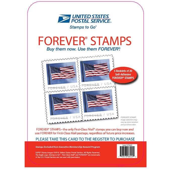 USPS First-Class Forever Flag Stamp 100-Count