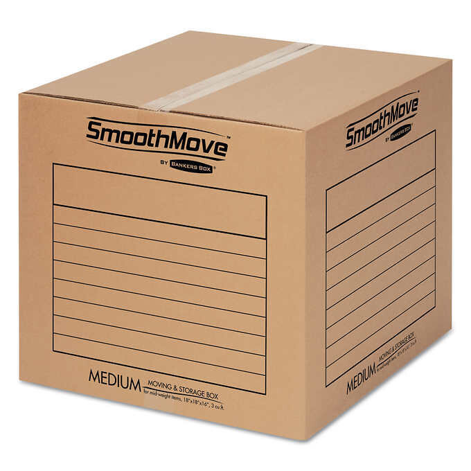 Bankers Box SmoothMove Basic Moving & Storage Boxes, Medium, 20-count