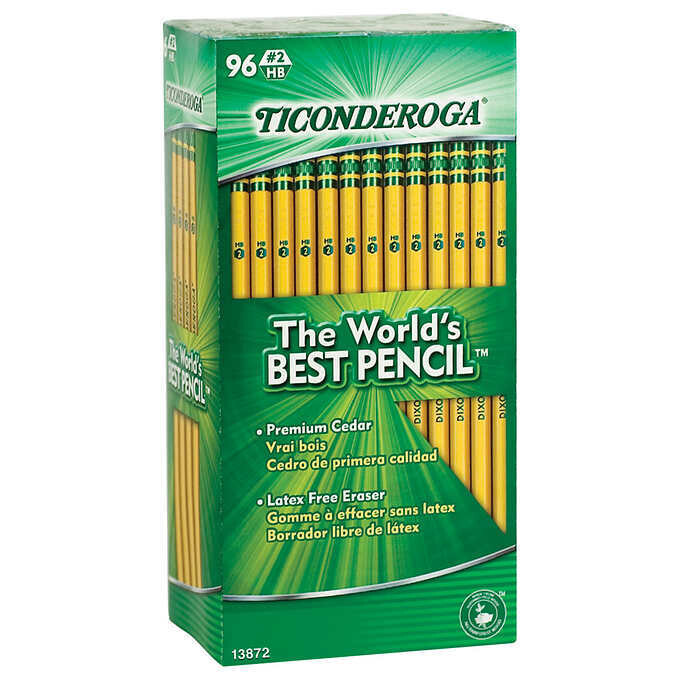 Dixon Ticonderoga HB #2 Pencil, 96-count