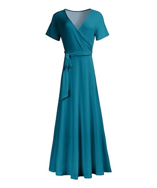 Dark Blue Maxi Wrap Dress