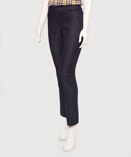 Denim Chambray Curvy Straight-Leg Pants