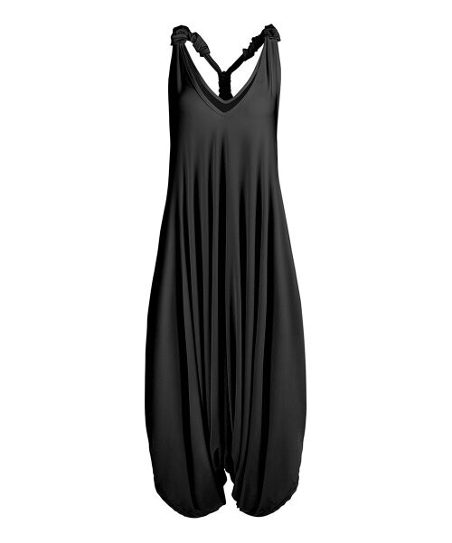 Black Sleeveless Racerback Harem Jumpsuit