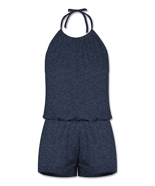 Heather Navy Halter Romper
