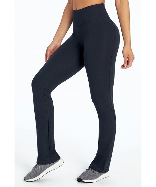 Black 32'' High-Rise Tummy-Control Flared Leggings