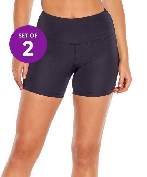 Black High-Waist 5" Shorts Set
