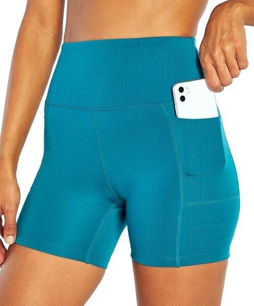 5'' Harbor Blue High-Rise Pocket Bike Shorts