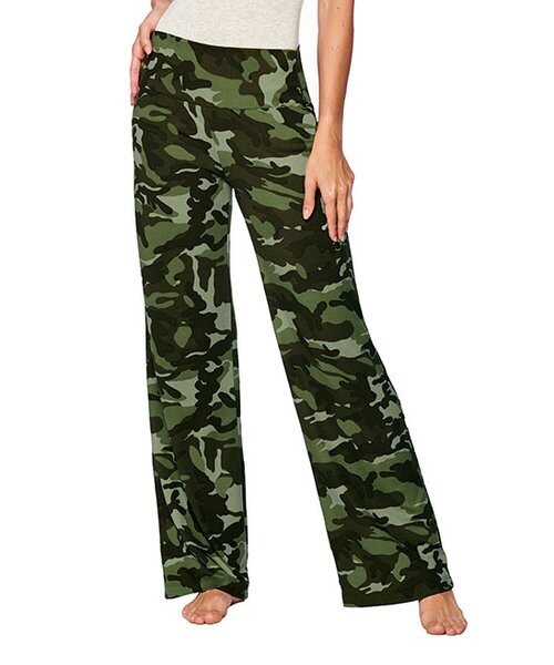 Dark Olive Camo Wide-Waistband Lounge Pants