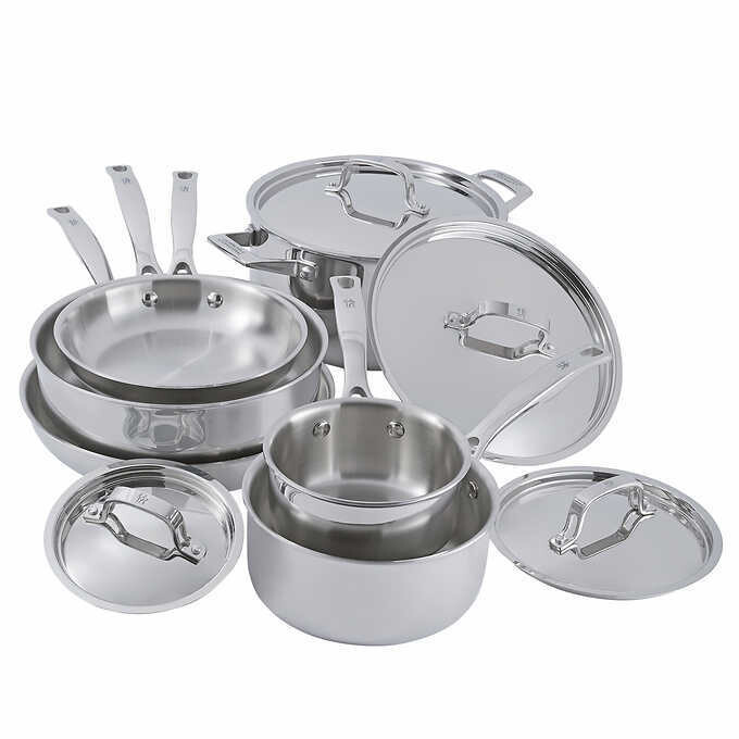 J.A. Henckels International 10-piece Tri-ply Stainless Steel Cookware Set