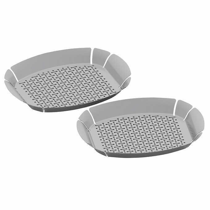 Linkfair Stainless Steel BBQ Baskets, 2-pack