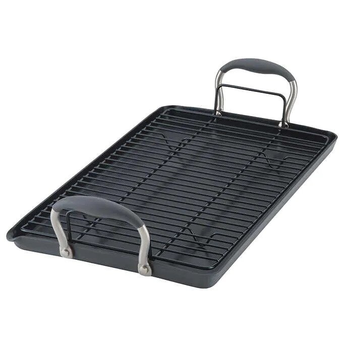 Anolon Advanced Nonstick Hard Anodized 10x18 Inches Double Burner Griddle