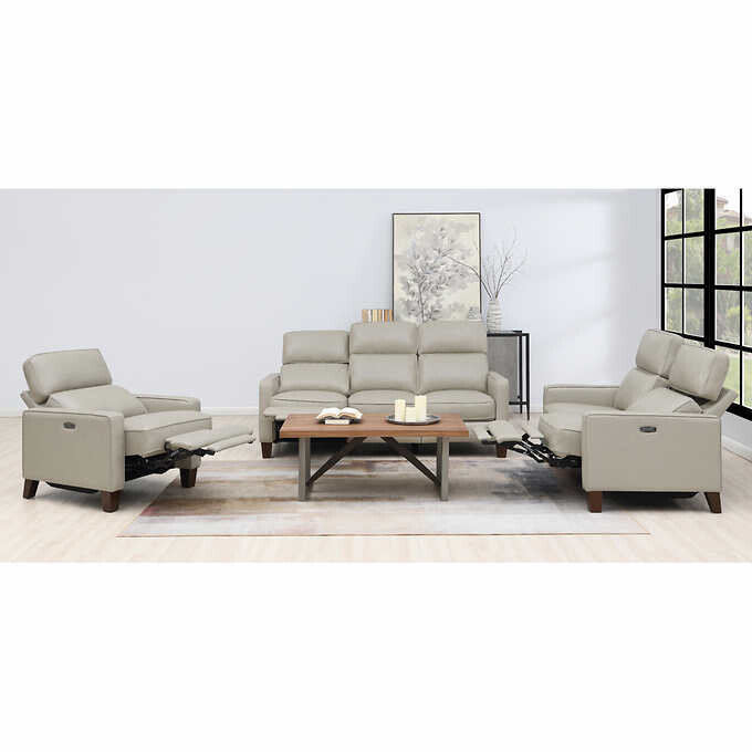 Jackston Leather Power Reclining Sofa with Power Headrest