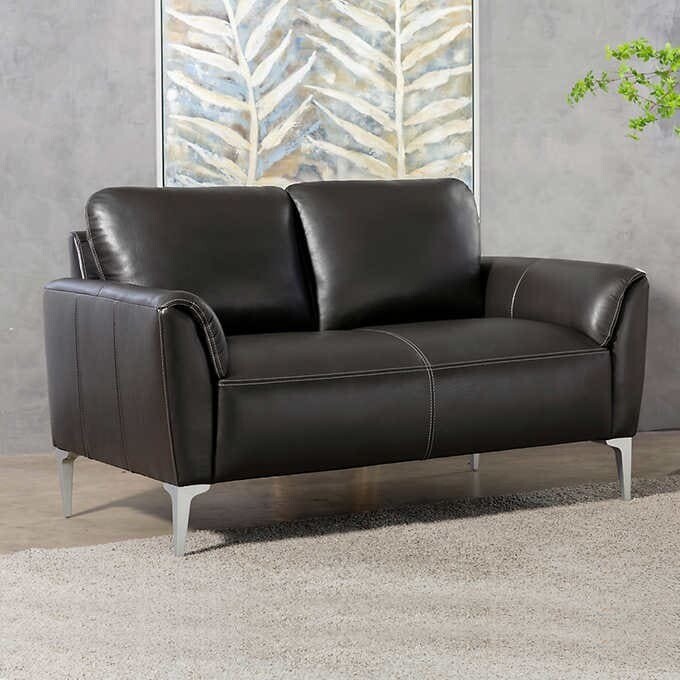Jordane Leather Loveseat
