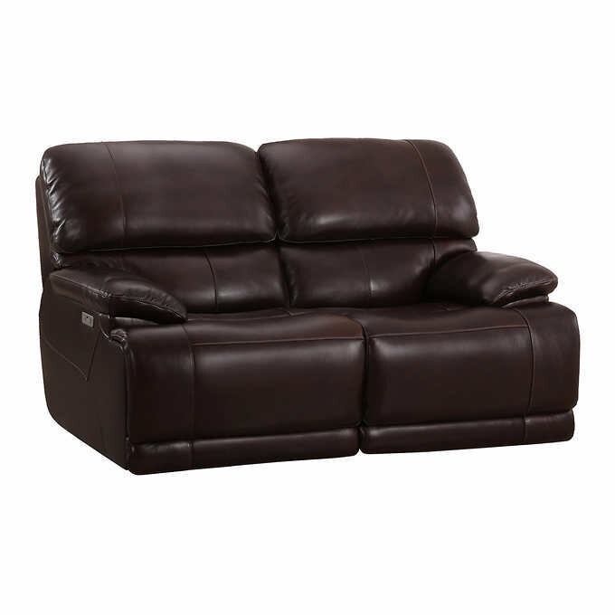 Aleena Leather Power Reclining Loveseat with Power Headrest