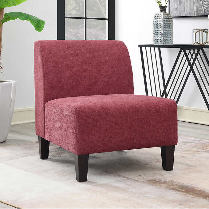 Laurelie Fabric Accent Chair, Color: Red