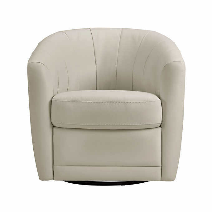 Natuzzigroup Cora Leather Swivel Chair