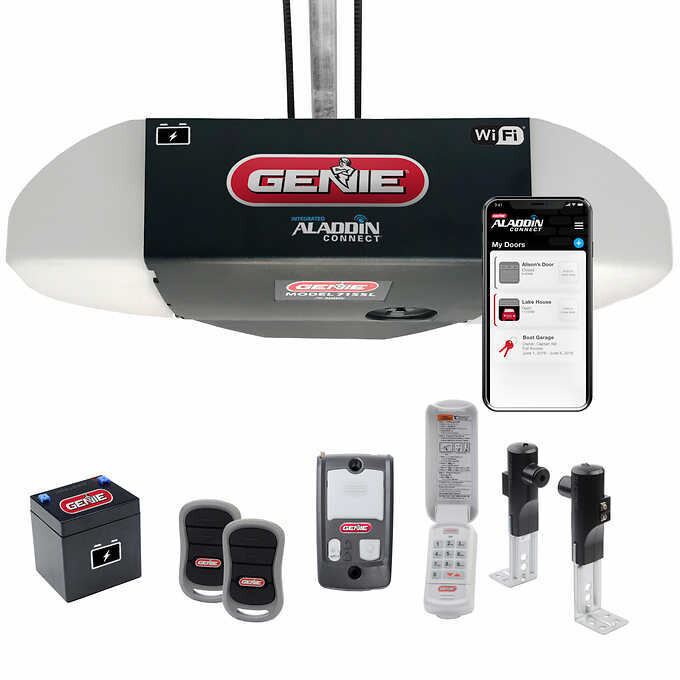 Genie 1.25 HP Quiet Belt Drive Garage Door Opener with LED, Battery Backup and Aladdin Connect