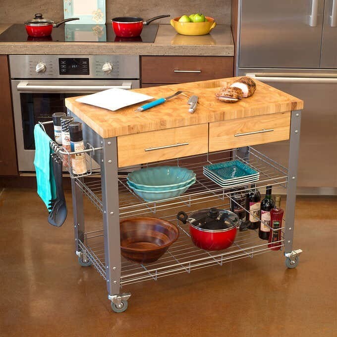 Chris & Chris Stainless Steel Kitchen Cart