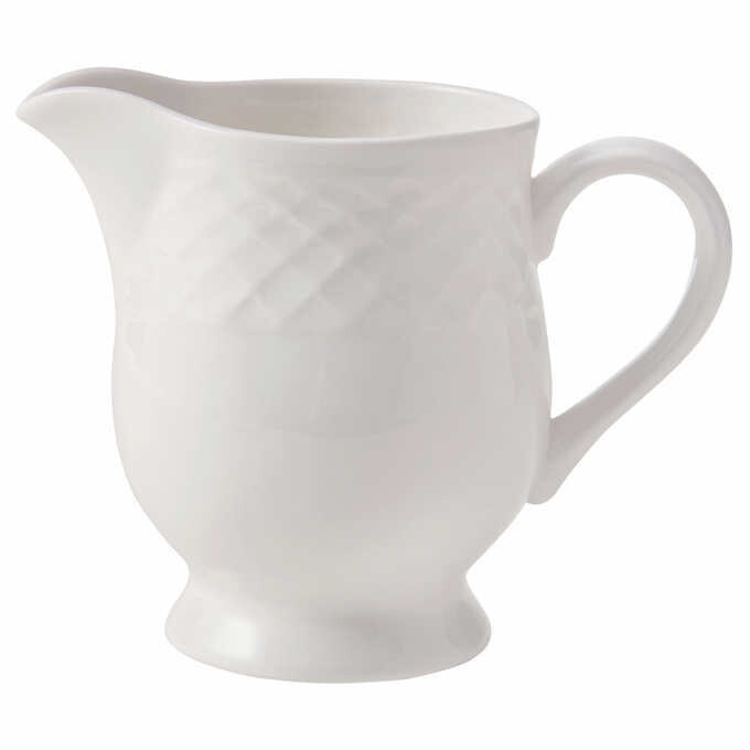 Mikasa Trellis Bone China Sugar Bowl and Creamer Serving Set