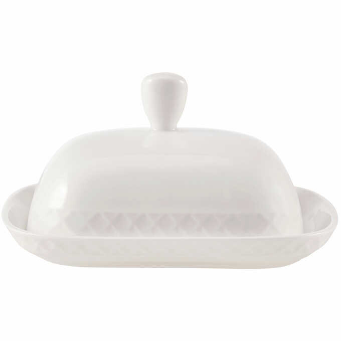 Mikasa Trellis Bone China Covered Butter Dish