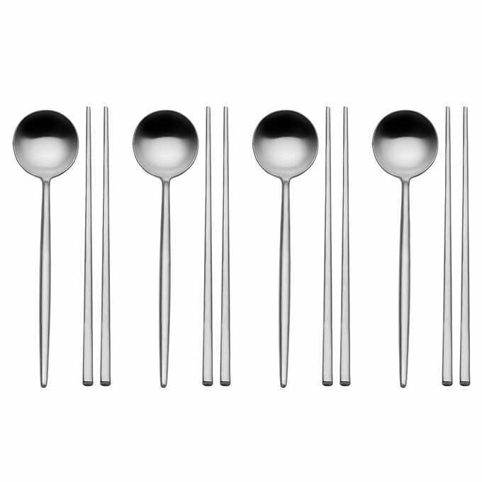 Studio Nova 12-piece Stainless Steel Chopstick and Spoon Set