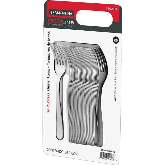 Tramontina ProLine Windsor Dinner Fork, Stainless Steel, 36 ct Tramontina ProLine Windsor Dinner Fork, Stainless Steel, 36 ct