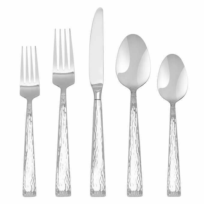 Hampton Signature Brocade Hammered 65-piece Flatware Set