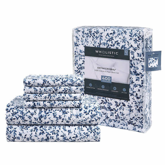 Wholistic 400 Thread Count Antimicrobial 6-Piece Sheet Set