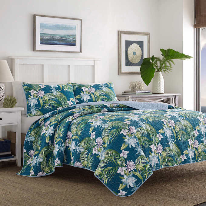 Tommy Bahama 3-piece Quilt Set, Southern Breeze Tommy Bahama 3-piece Quilt Set, Southern Breeze