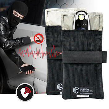 Mission Darkness Keyfob Faraday RFID Blocking Bag 2-pack