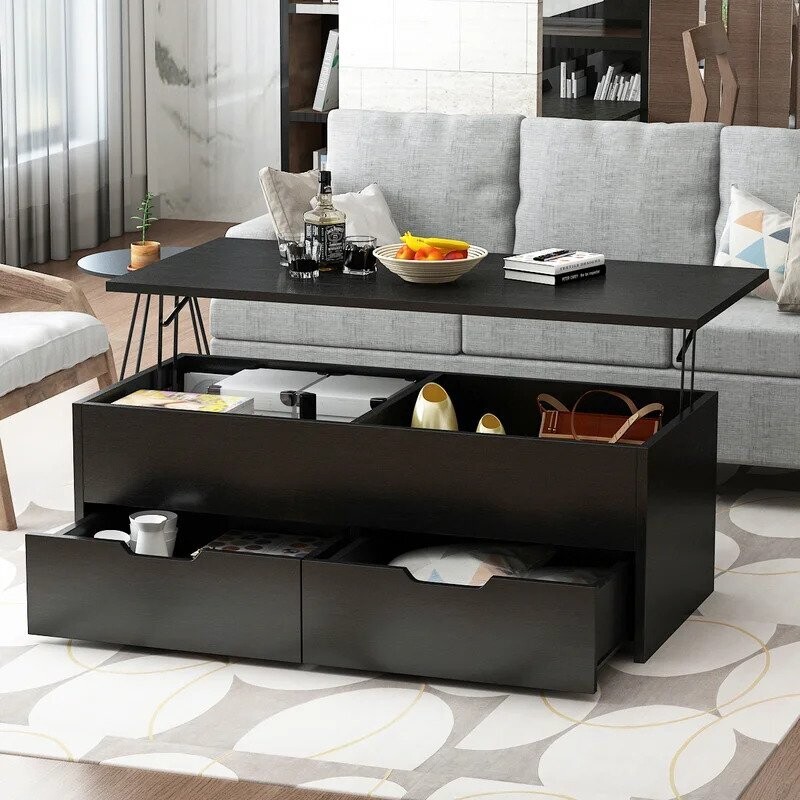 Beier Solid Coffee Table, Color: Black