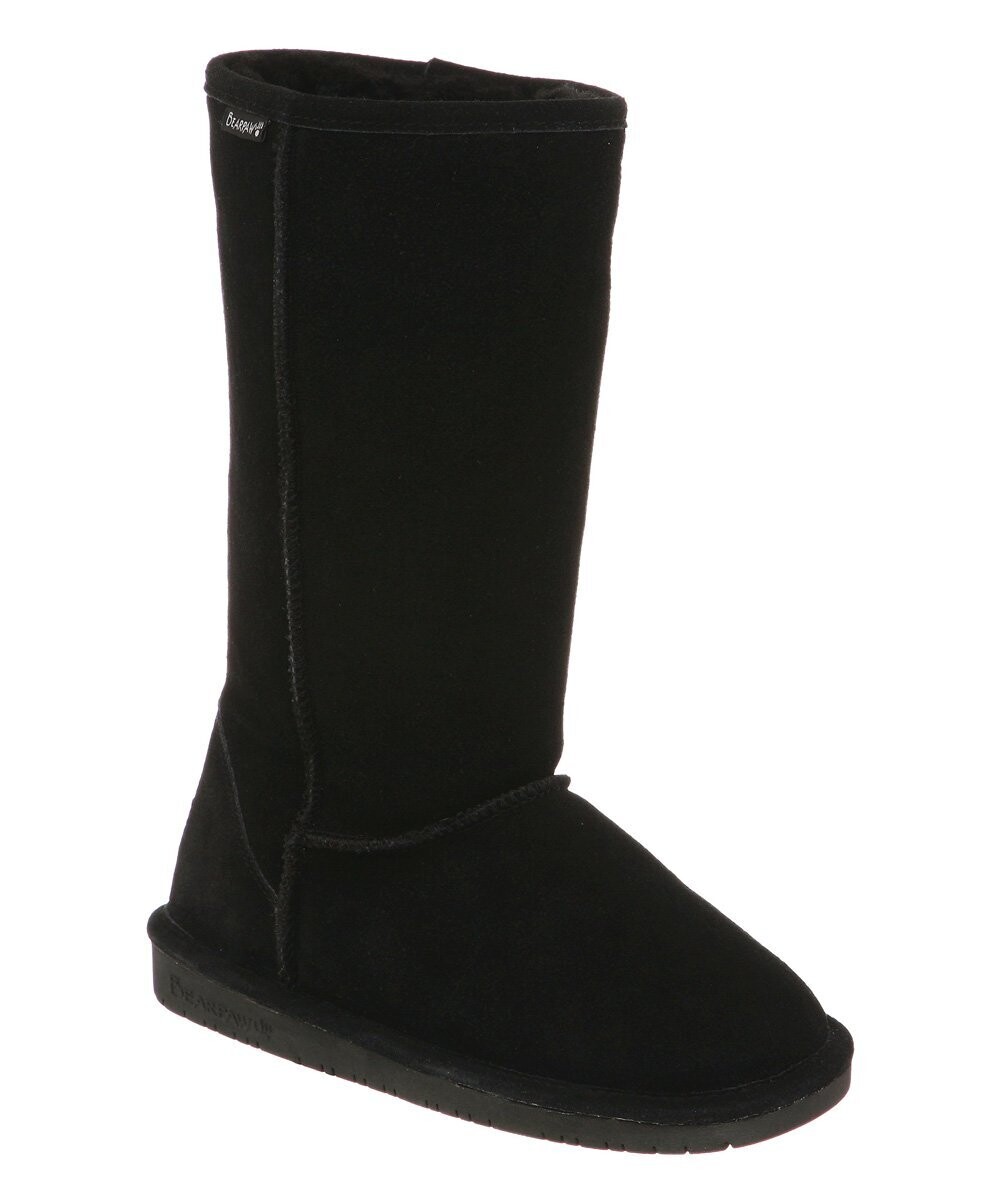 Emma Tall Suede Boot, Color: Black