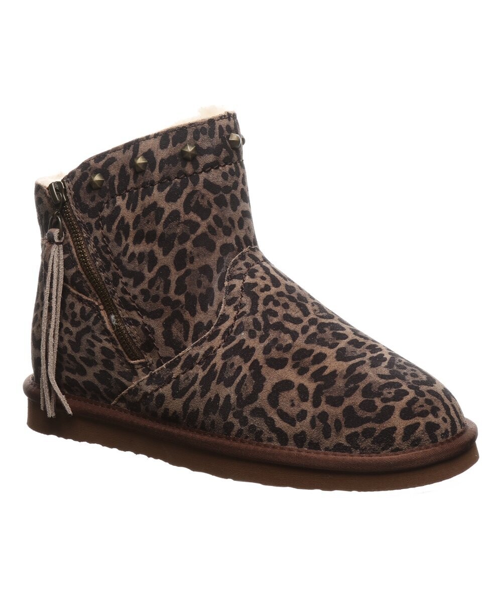 Accent Riley Suede Boot, Color: Brown Leopard