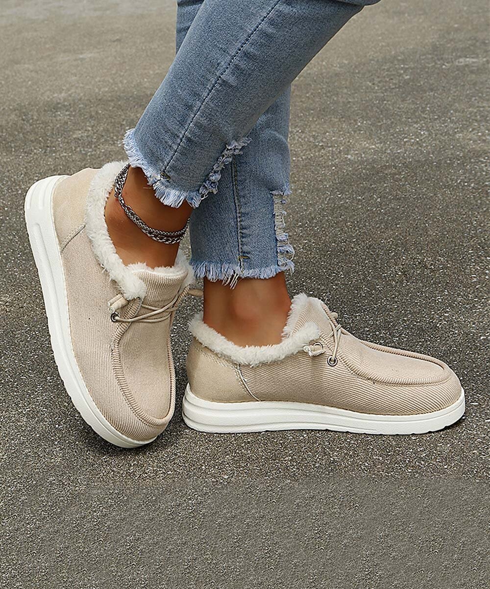 Fleece-Accent Boat Sneaker