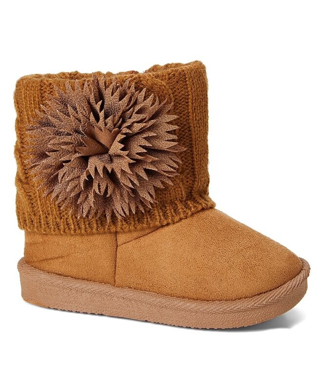 Pom Pom Quilted-Accent Boot