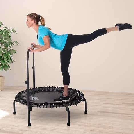 JumpSport 550fi Folding Fitness Trampoline, with 1-year of Streaming Video Workouts