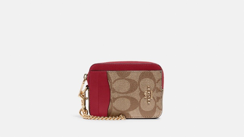 Zip Card Case In Signature Canvas