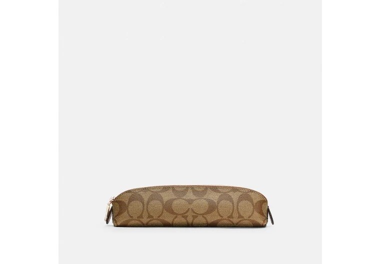 Coach Pencil Case In Signature Canvas