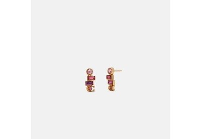 Coach Signature Jewel Stud Earrings Coach Signature Jewel Stud Earrings