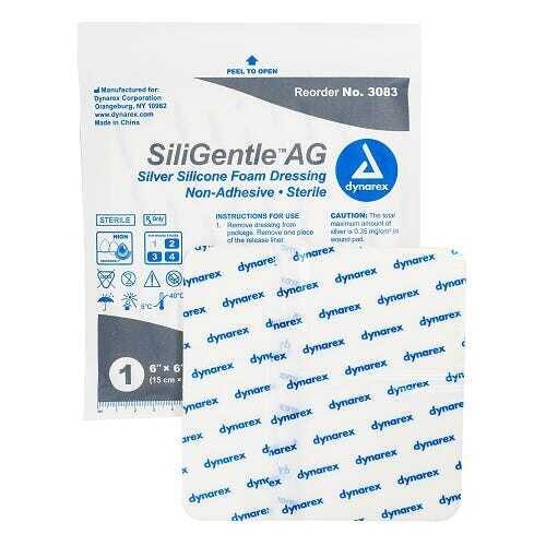 SiliGentle AG Silver Silicone Foam Dressing