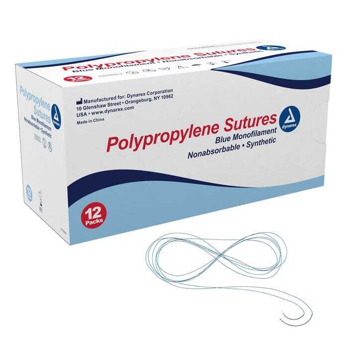 Polypropylene Sutures-Non Absorbable-Synthetic Blue, 5-0,C3 Needle - 18in