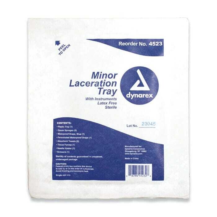 Minor Laceration Tray W/ Instruments