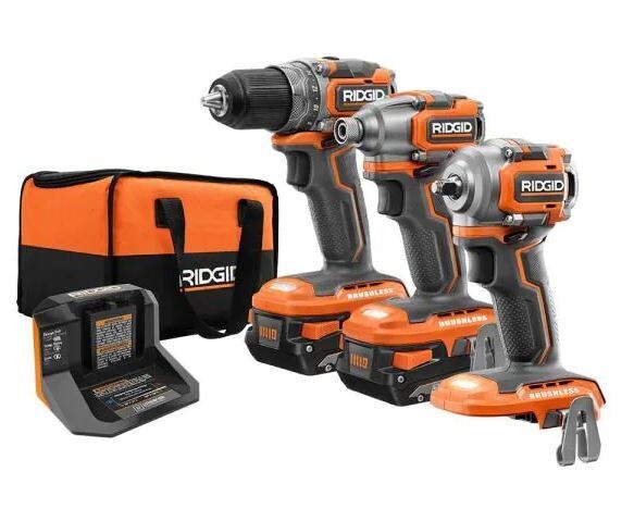 18V Lithium-Ion Brushless Cordless SubCompact Combo Kit (3-Tool) with (2) 2.0 Ah Lithium Battery, Charger and Bag